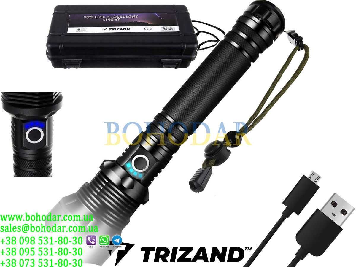 Ліхтарик фонарик TRIZAND L18547 P70 LED 17600 mAh 4500 Лм 1 Км Польща!