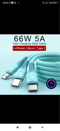 Кабель USB універсальний 3 в 1 Micro Type C iPhone