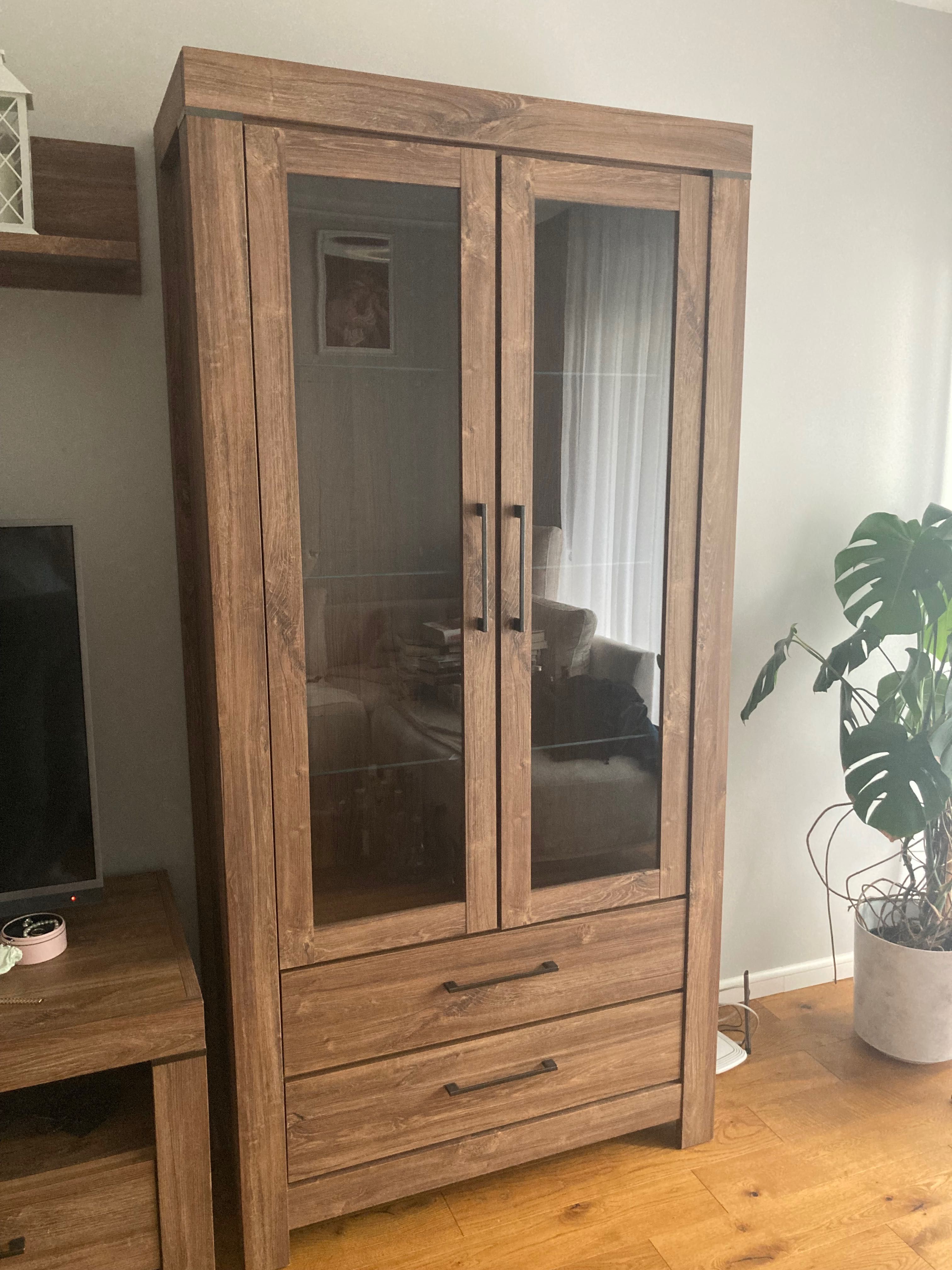 Witryna 98cm z kolekcji Gent BRW dąb stirling