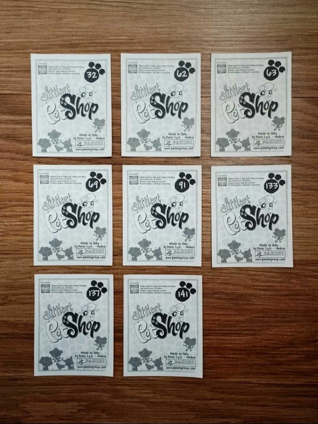 Cromos Coleção Panini "Littlest Pet Shop" 2008