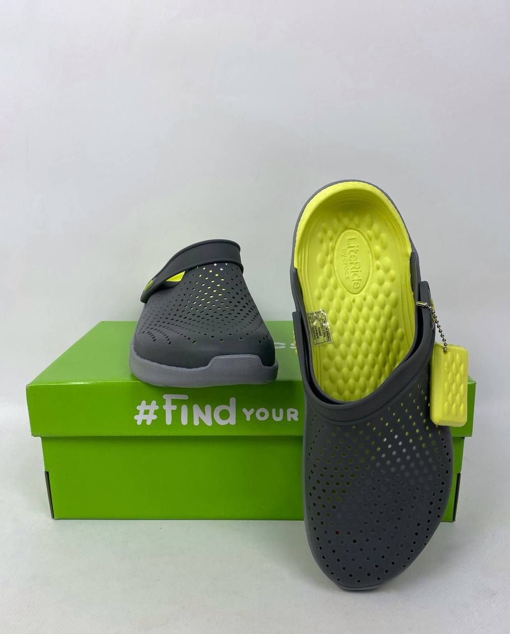 Crocs LiteRide Clog Grey Light Green m6,m7,m8,m9,M10,m11