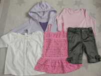Zestaw na lato, szorty, bluza, bluzka r. 86/92, H&M