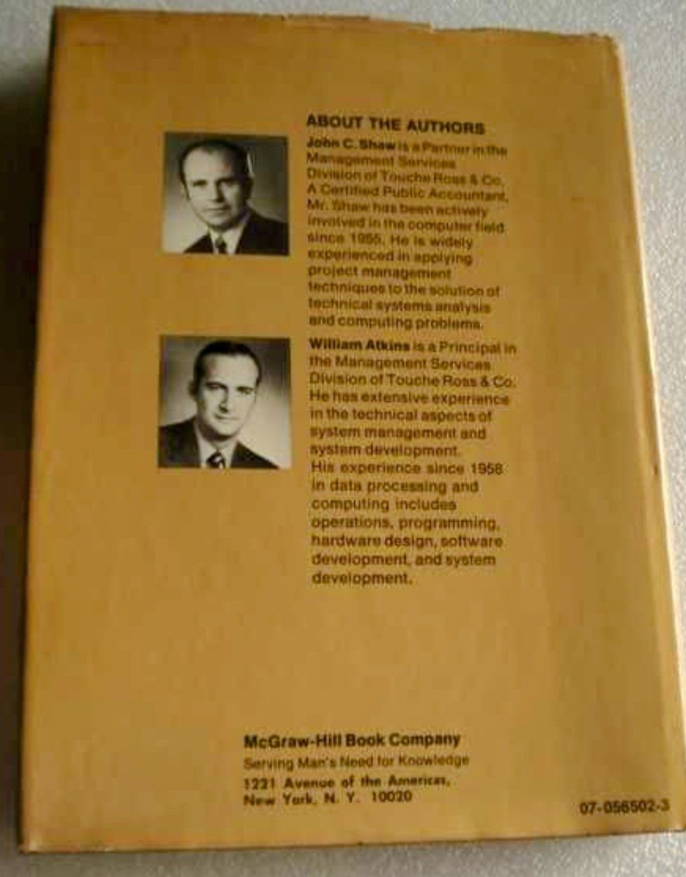 Raro Livro Managing computer system projects (The Touche Ross manageme