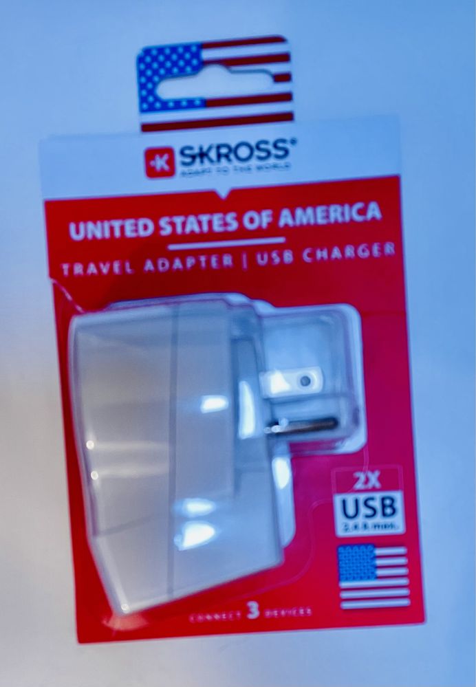 Adaptador USA com 2 entradas USB