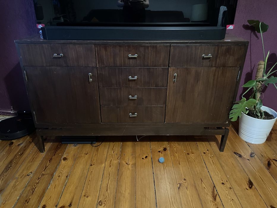 Komplet komód drewnianych PRL