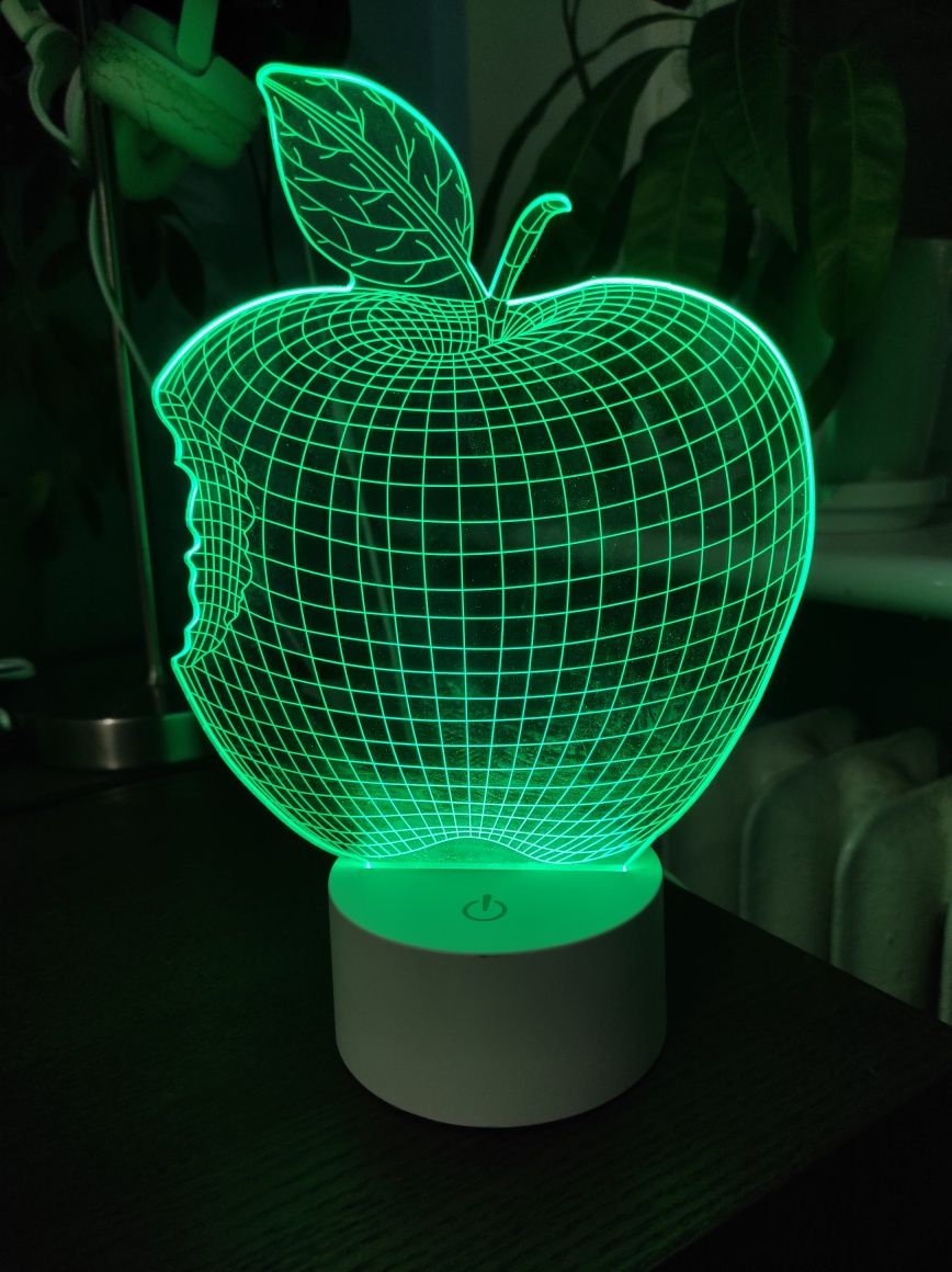 Multikolorowa lampka biurkowa LED Jabłko