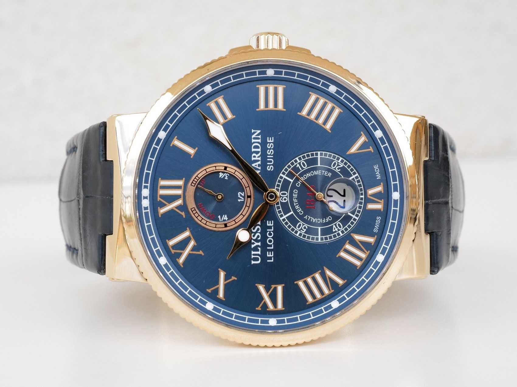 Ulysse Nardin Marine Chronometer 43mm Blue Dial 18K Rose Gold