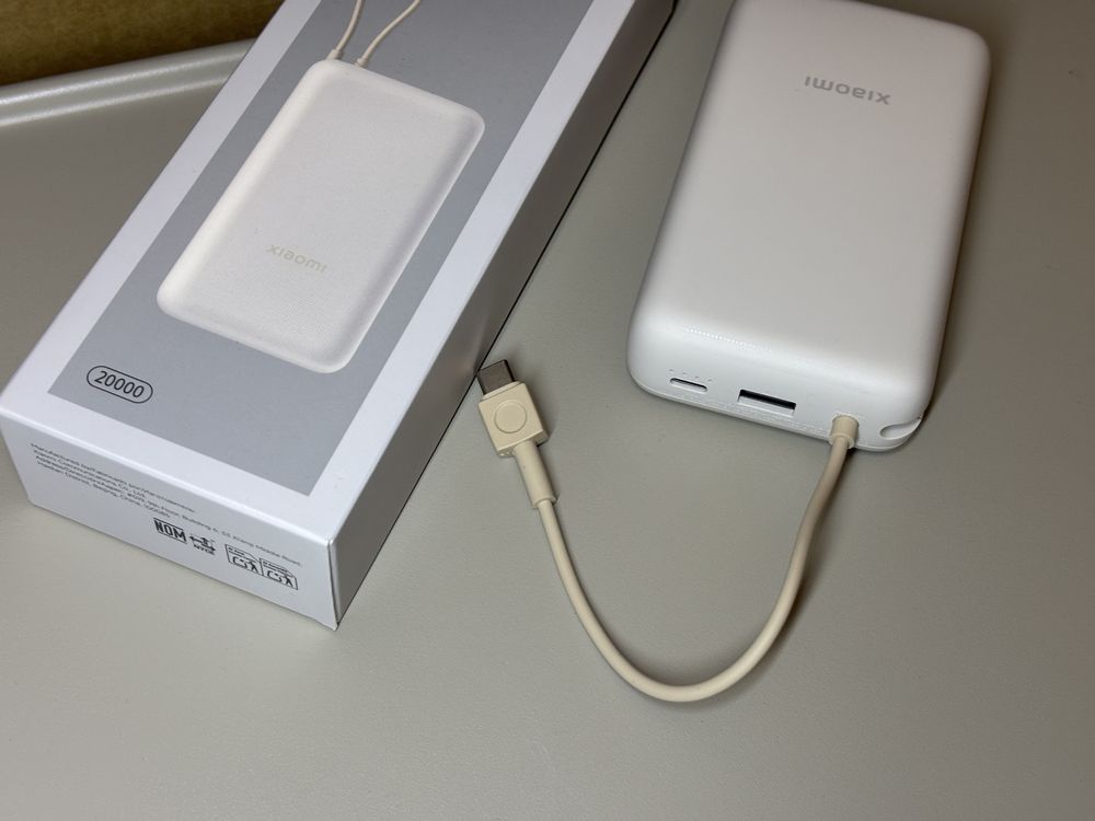 Павербанк АКБ Xiaomi 20000mAh 33W з інтегрованим кабелем Type C