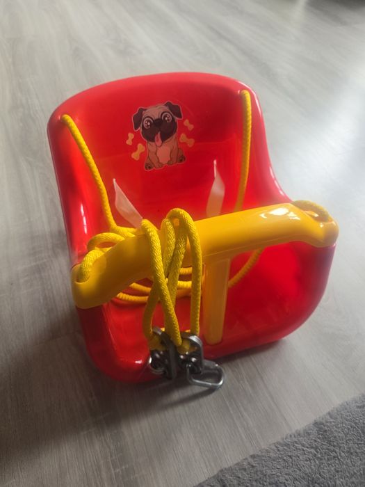 Huśtawka kubełkowa czerwona