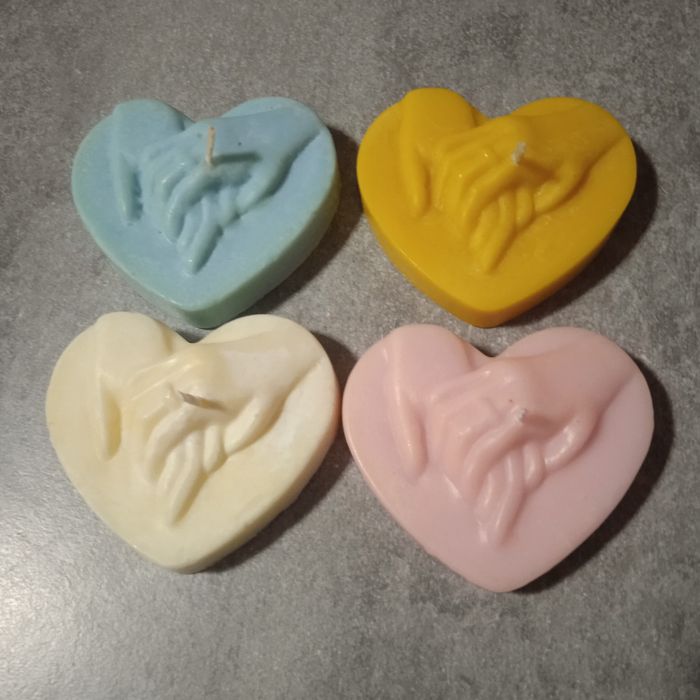 Świeczki-wesoły pudelek+serce z muszelką