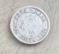 Moeda de 10 cêntimos de Hong-Kong de 1888