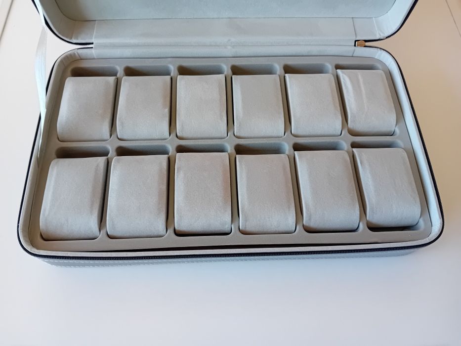 Caixa Estojo 12 Relógios Cauny Breitling Omega Iwc Seiko Citizen Oris