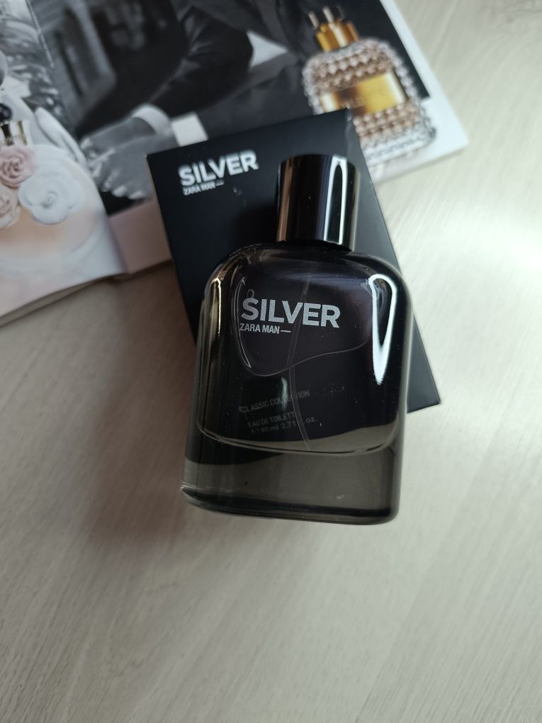 Чоловічі парфуми Zara silver 80ml духи Zara Seoul blue spirit