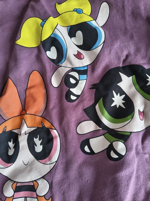 Pull bear atomówki fioletowa bluza 38 kaptur Powerpuff girls