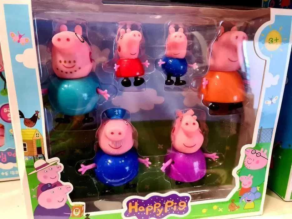 --Komplet 6 figurek Świnka Peppa zabawki