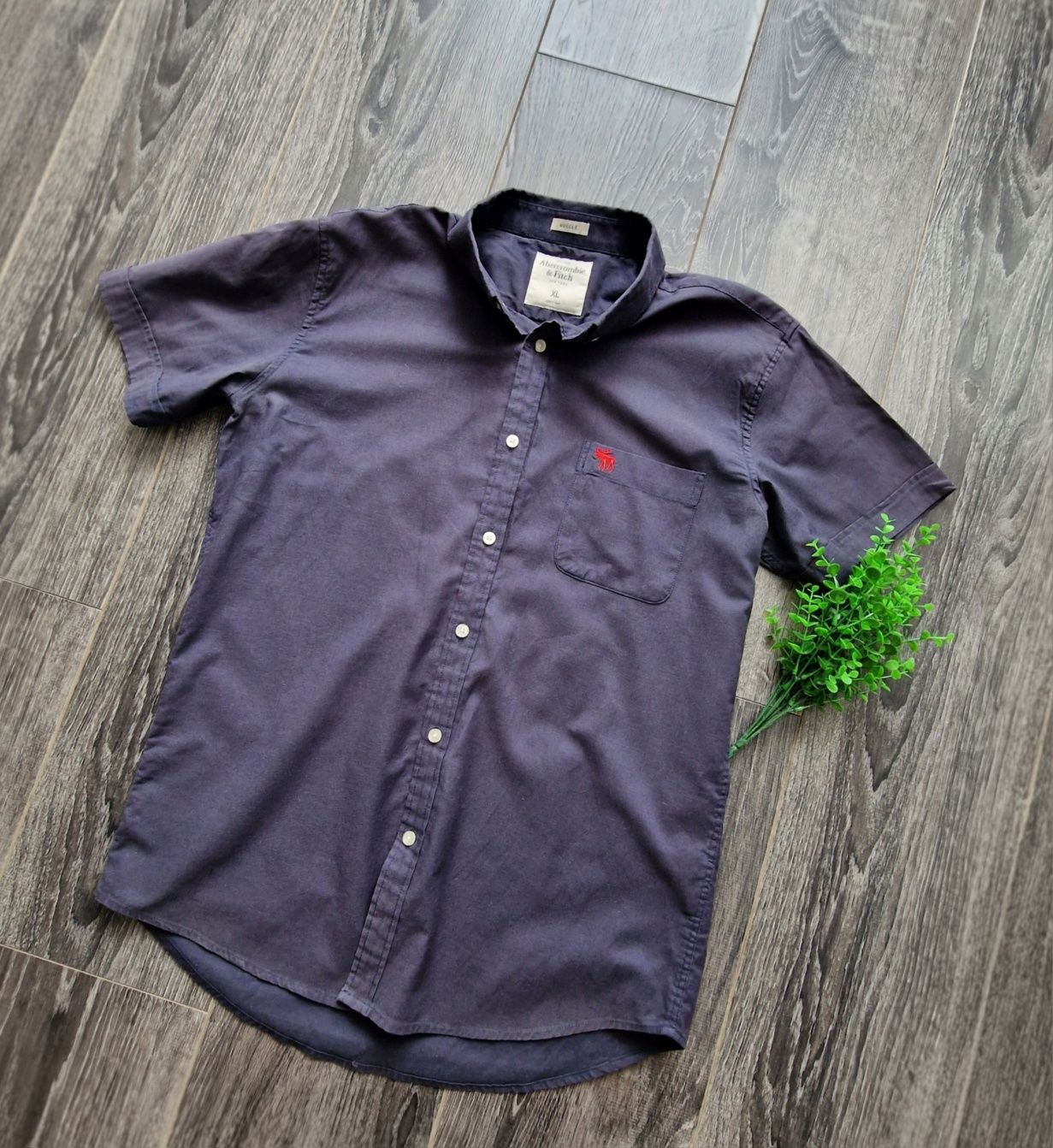 Abercrombie&Fitch koszula męska granatowa r. Xl