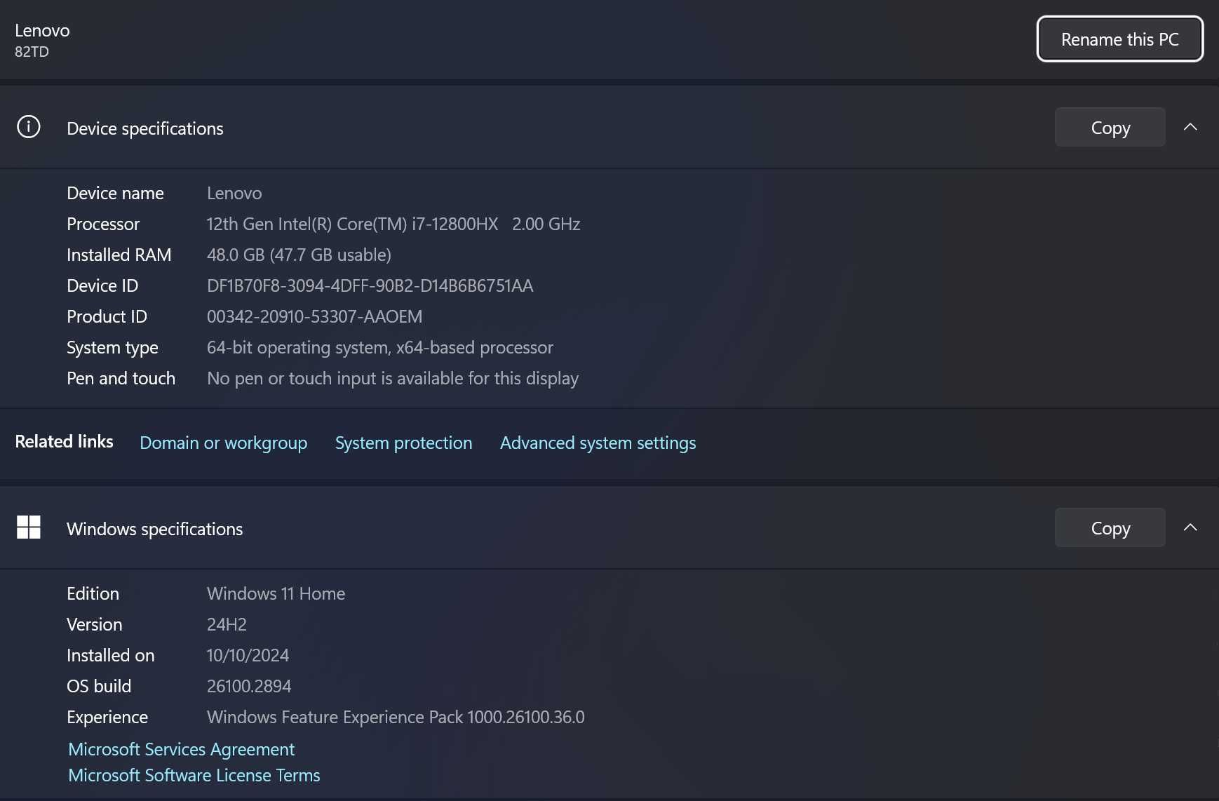 Lenovo Legion 7 16IAX7