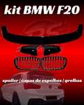Kit BMW serie 1 F20/21- spoiler, capas de espelhos e grelhas