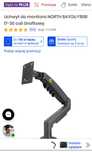 Uchwyt Do Monitora NB F80 Nowy Gwarancja