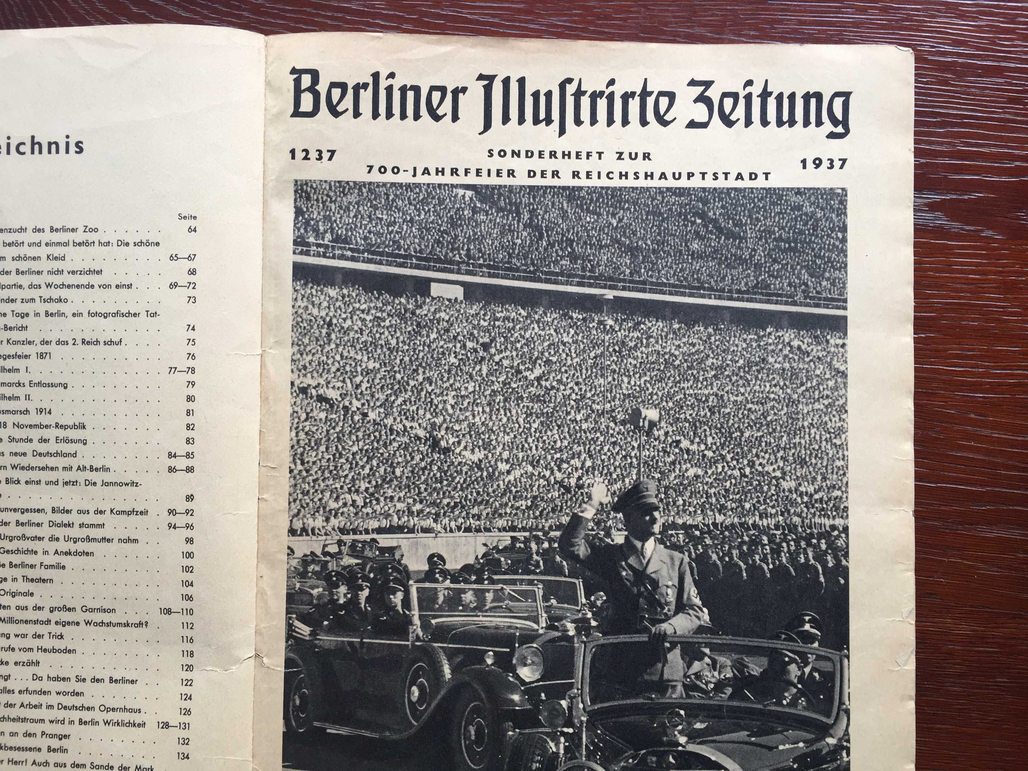 Czasopismo/gazeta/druk - wydarzenia z Berlina 1937 rok w j. niemieckim