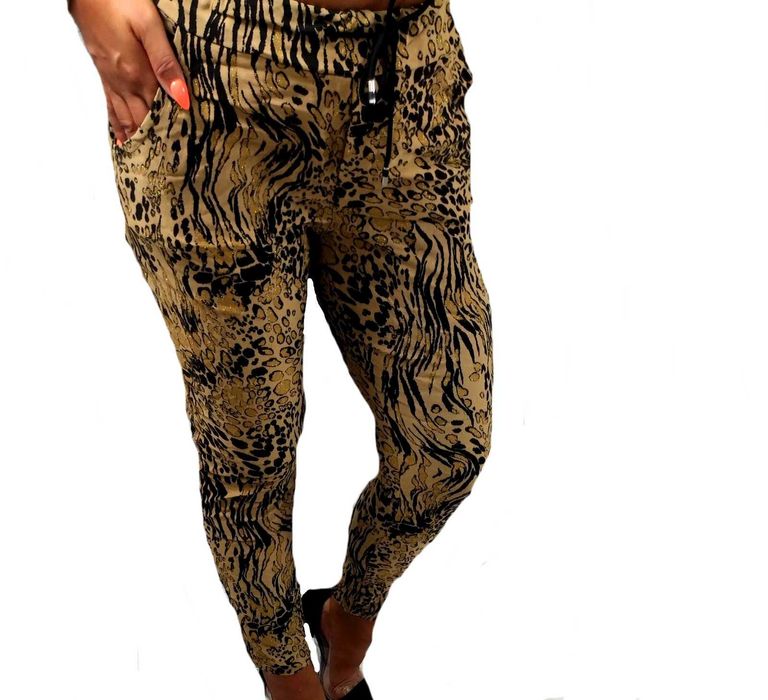 Spodnie pantera brokat beż 44/46/48/50/52 321