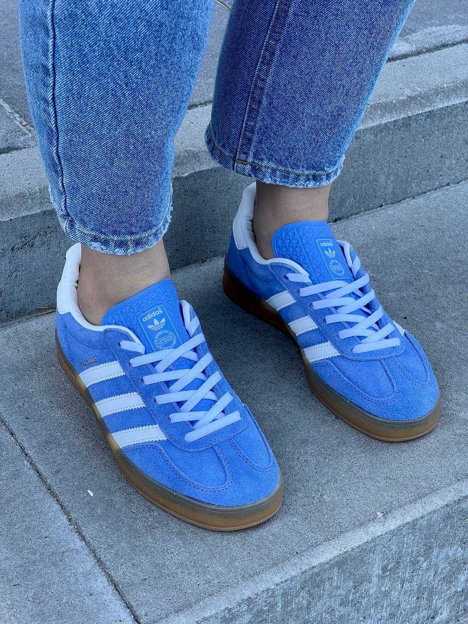 жіночі кросівки Adidas Gazelle Indior Shoes Blue (36-40 р.)