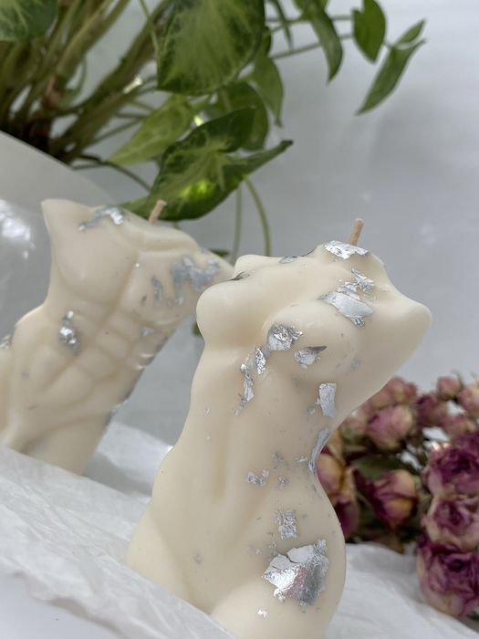 Подарунковий набір соєвих свічок Він+Вона