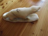 Rzeżba krokodyla kamień wys.13 dł.30 cm