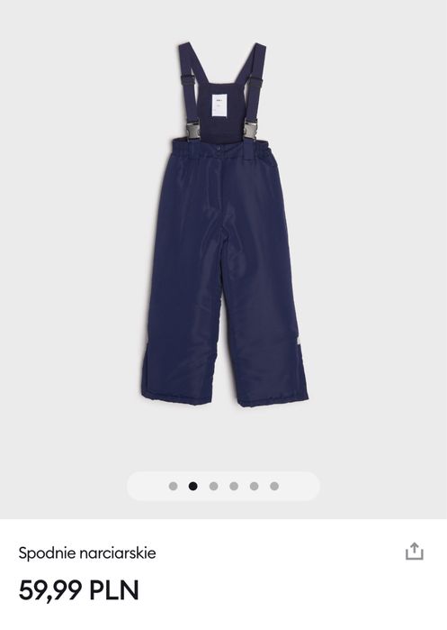 Spodnie narciarskie Sinsay 110, nowe