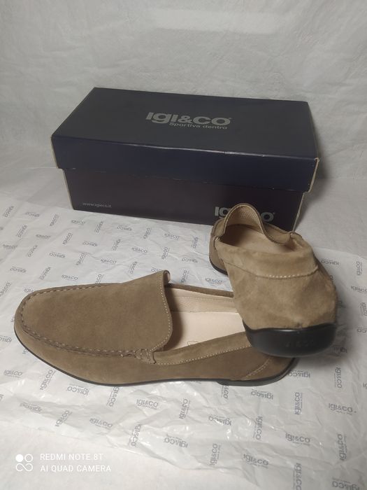 Мокасини чоловічі замшеві, made in Italy, 45р,устілка - 30см