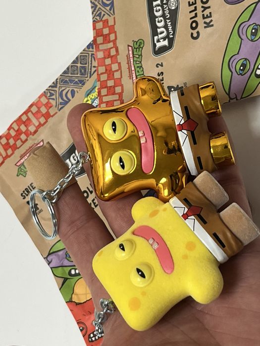 Рідкісний Fuggler SpongeBob Золотий Губка Боб Фуглер пухнастий Фаглер