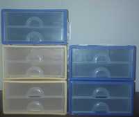 Caixas de arrumação de plástico com gavetas - marca Araven