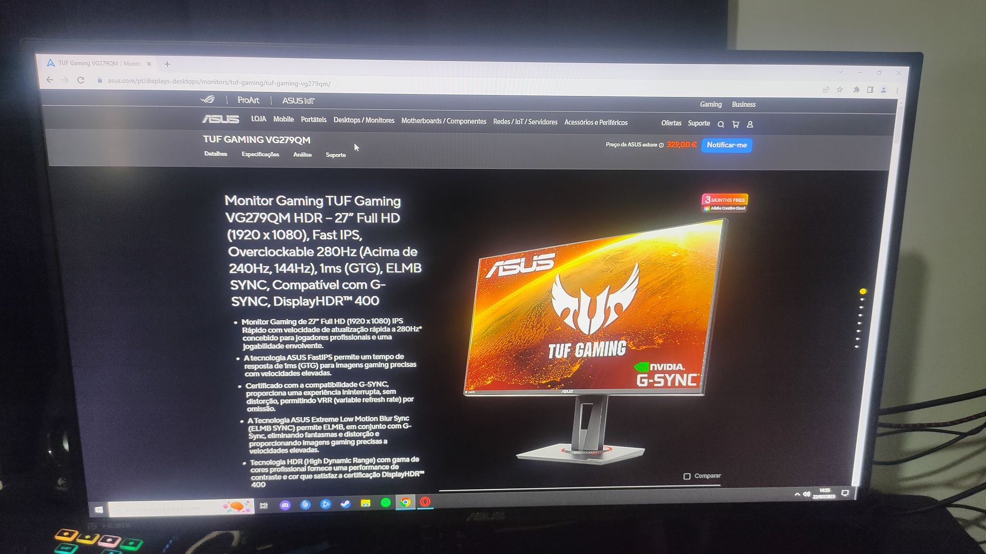 Monitor TUF Gaming VG279QM (240hz / 270hz / 280hz)