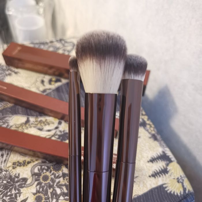 Zestaw 3 pędzel  pędzli do makijażu napis hourGlass