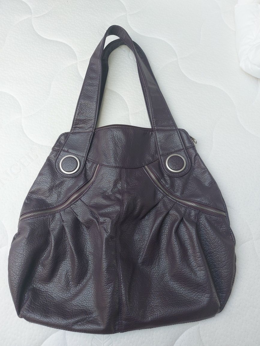 Torba shopper fioletowa