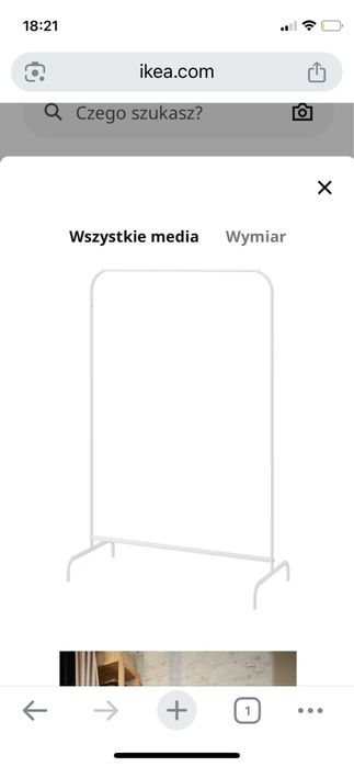 4 sztuki Ikea wieszak wieszaki na ubrania stojak Mulig