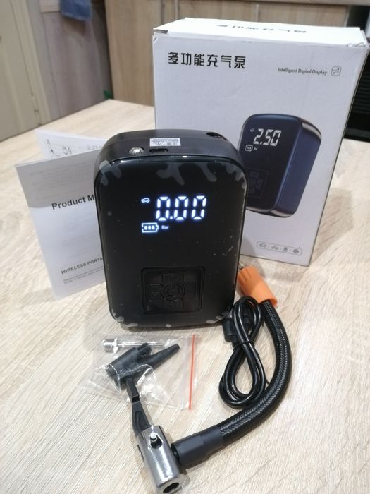 Насос, автокомпрессор аккумуляторный, портативный.