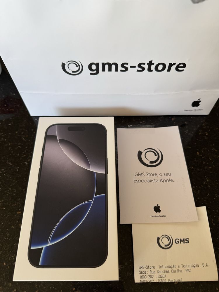 Iphone 16pro 256gb black titanium fatura apple