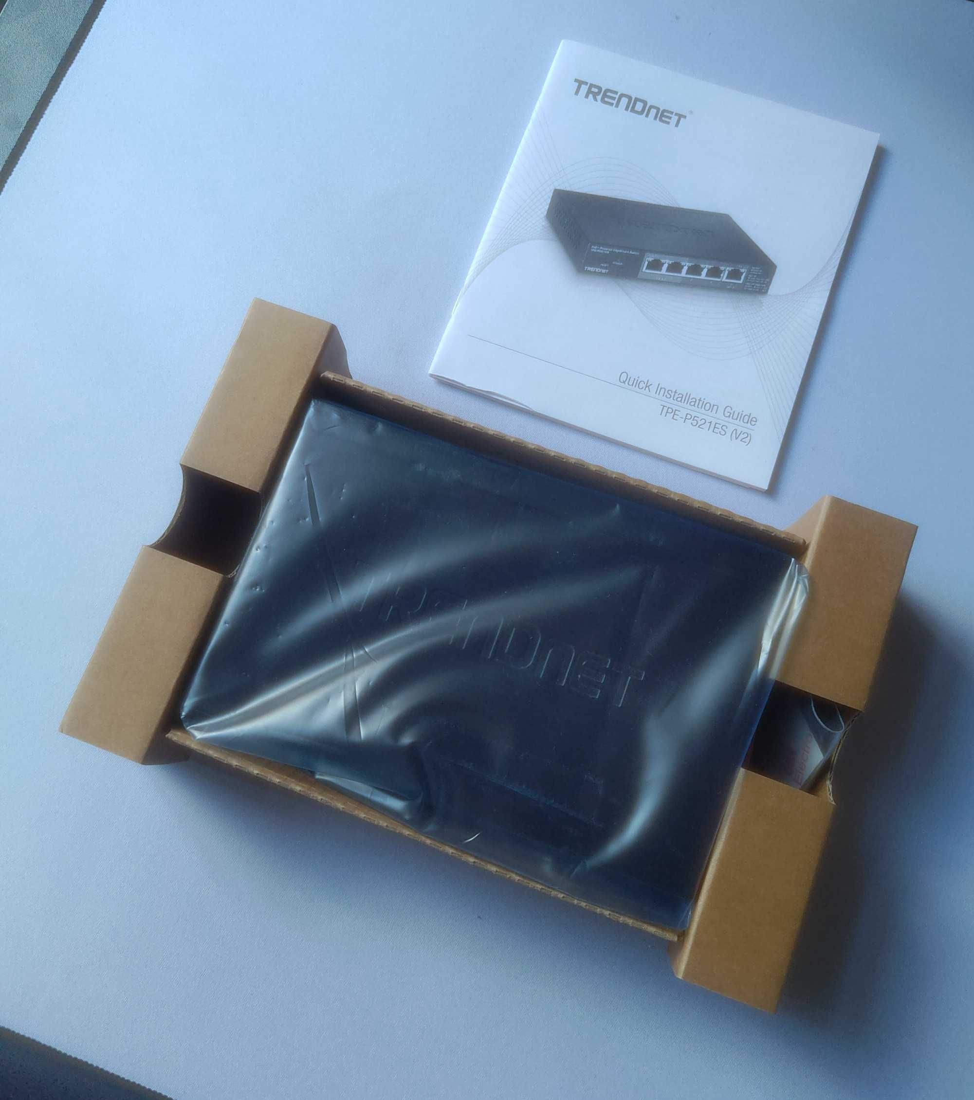 Switch zasilany przez PoE - 5 portów - 2 x PoE+ Trendnet TPE-P521ES