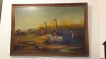 Quadro Pintado á Mão - Caçada Inglesa