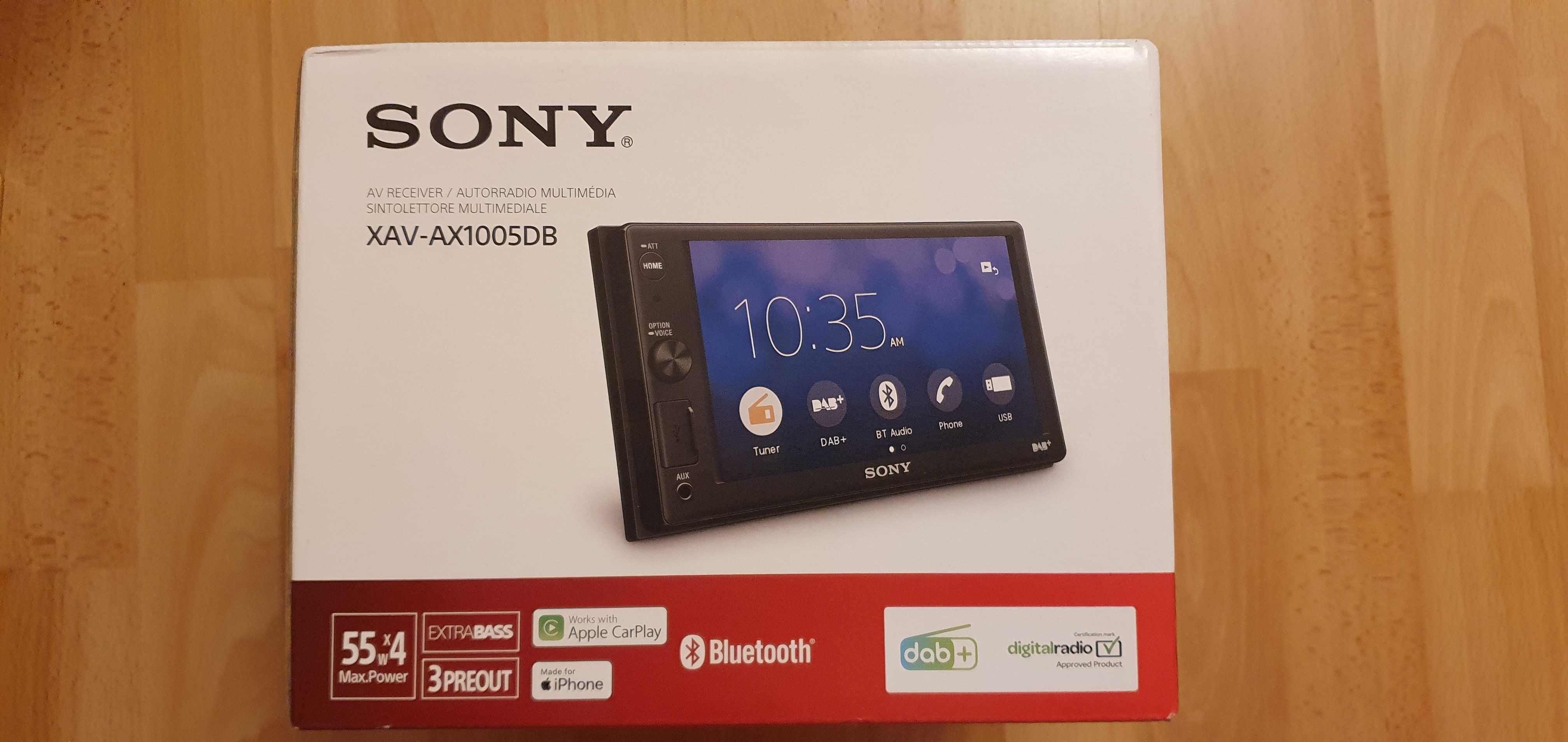 NOWE Sony XAV-AX1005DB 2DIN CarPlay Bluetooth USB DAB+ .FLAC EQ10 BASS