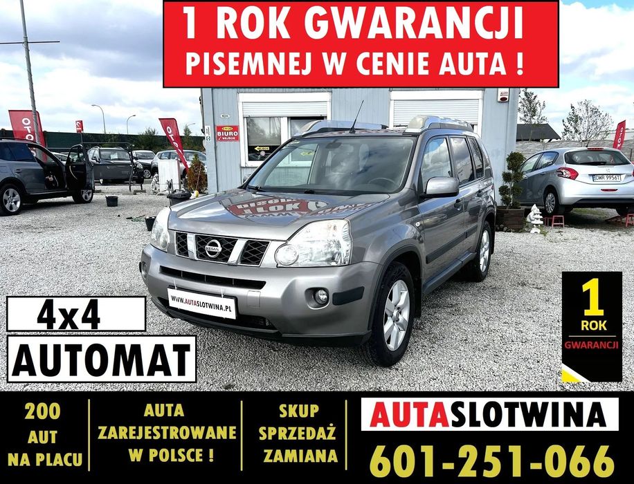Nissan X-Trail 1 ROK GWARANCJI W CENIE AUTA, Zamiana, Automat, Panorama, 4x4, Super