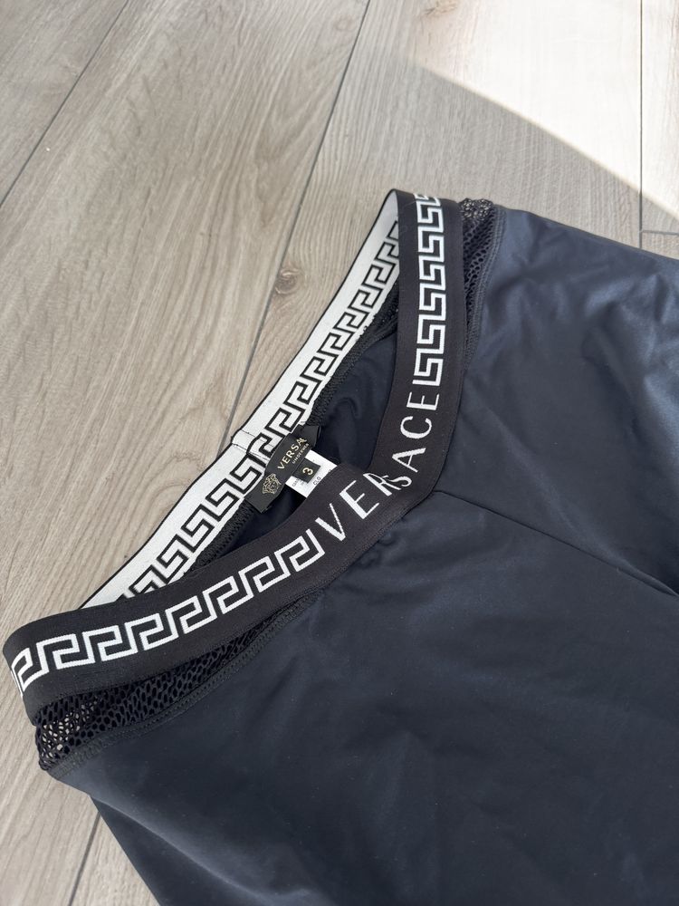 Legginsy Versace M czarne elastyczne oryginalne