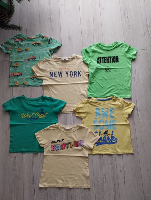 T-shirt 19sztuk koszulka z krótkim i długim rękawem 110/116