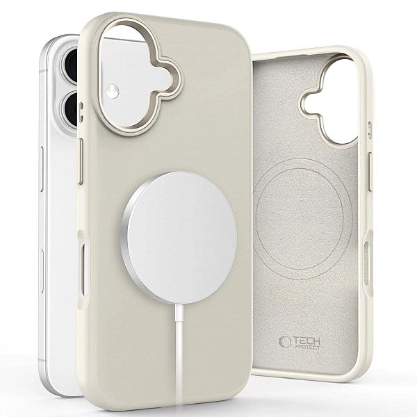 Tech-Protect Silicone Pure Magsafe Iphone 16 Cosmic Latte