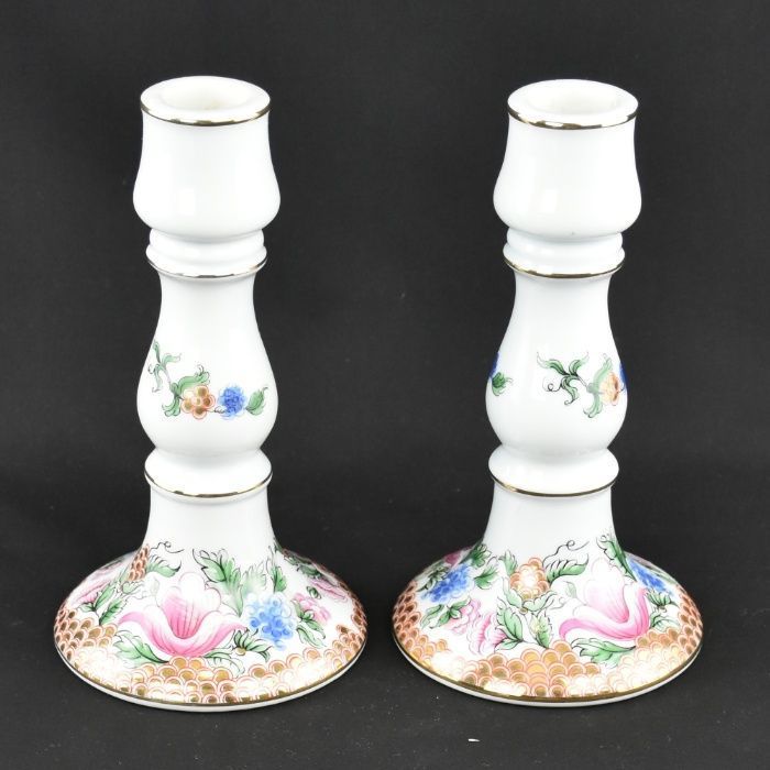 Par de Castiçais Porcelana Vidal Arte, decoração Carlos Vidal