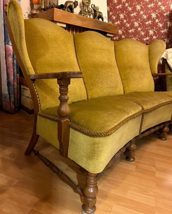 Zestaw Ludwik kanapa fotele ludwikowski