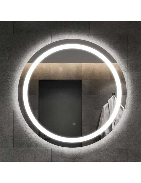 Lustro Z Oświetleniem LED Do Zawieszenia Włącznik Dotykowy 60 Cm