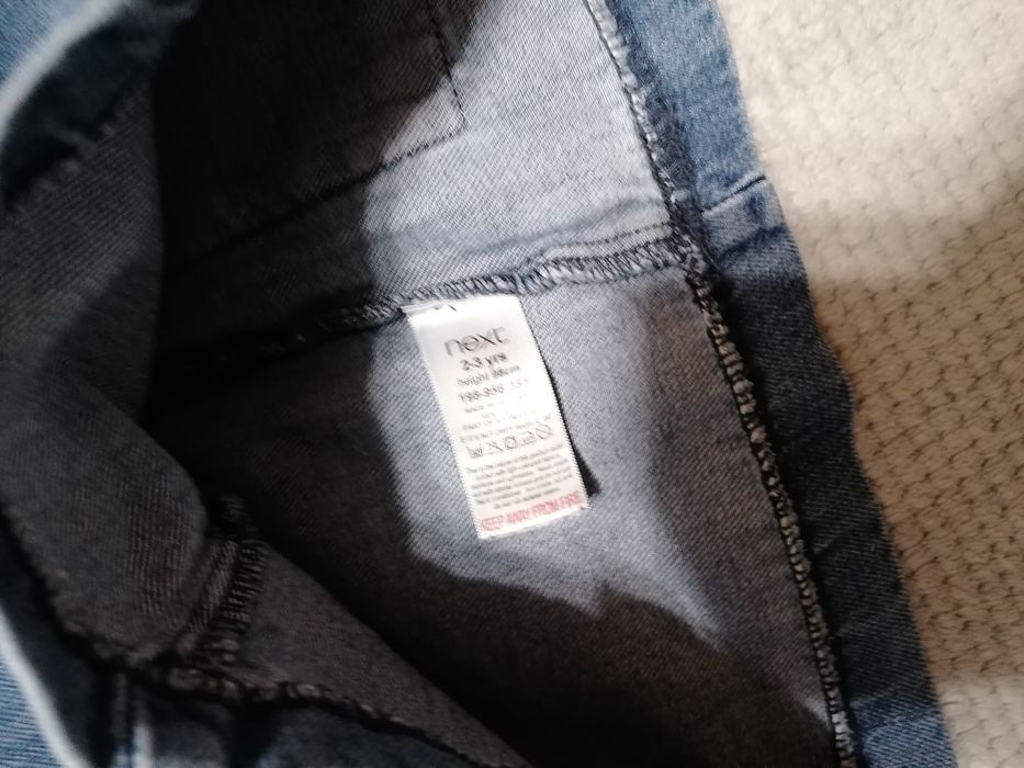 Sukienka jeansowa ogrodniczka dżinsowa NEXT 2-3 latka 98