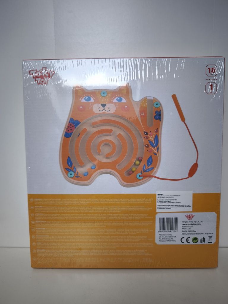 TOOKY TOY Tablica Zręcznościowa Labirynt Magnetyczny Kot